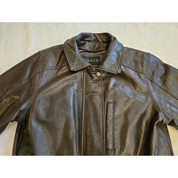 Cruze Leather Jacket Womens Large Dark Chocolate Brown ECU - Picture 2 of 12